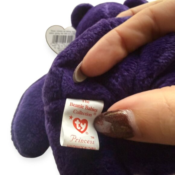 Princess Diana Beanie Baby | Ty Princess Bear 1997 PE Pellets |Collectible Plush - Picture 5 of 12